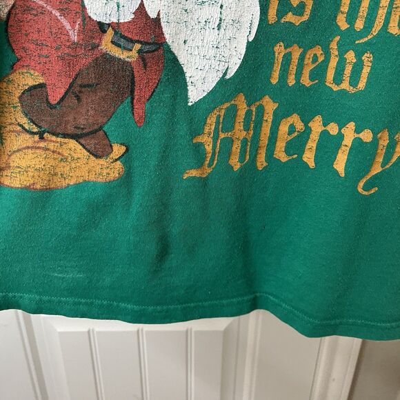 Disney Snow White Grumpy Dwarf Green Graphic Christmas Shirt Mens Size S - Picture 3 of 7